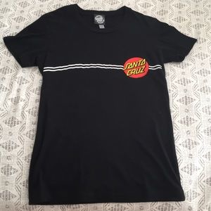 Black Short-sleeve Santa Cruz Top ❤️